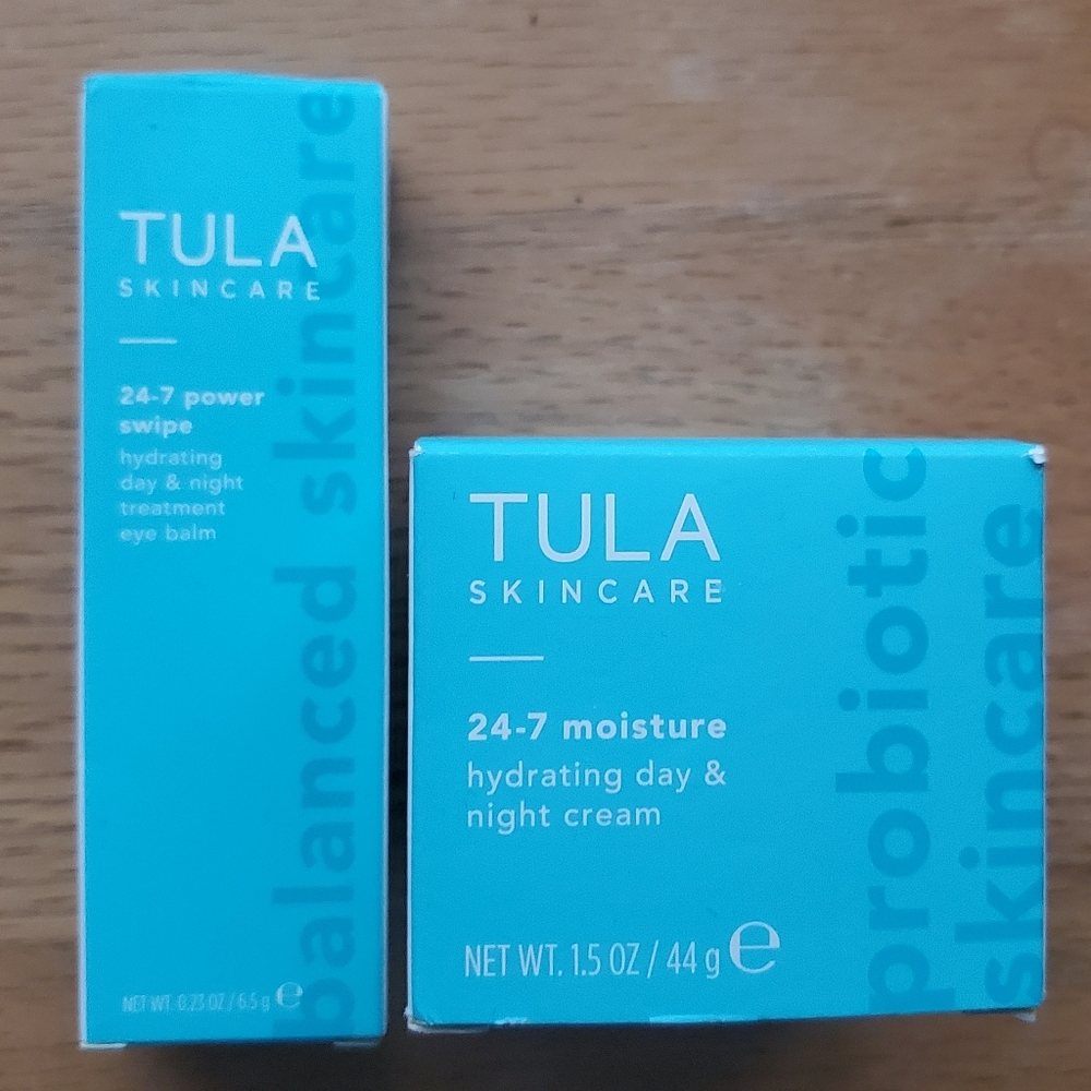 NIB TULA Skincare 24-7 Day & Night Moisturizer & Eye Balm - $102 Value